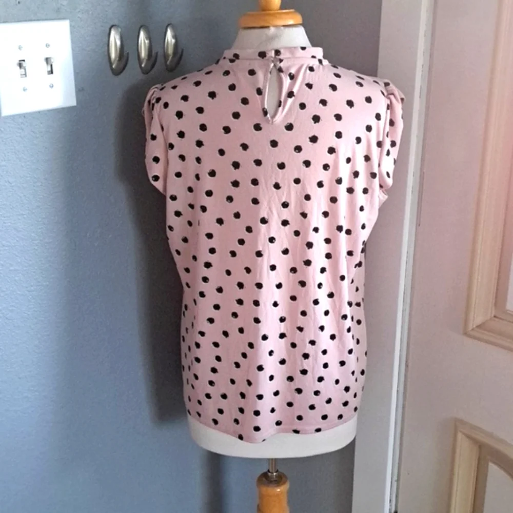 ELLE Polka Dot Blouse | Size L - Picture 3 of 5